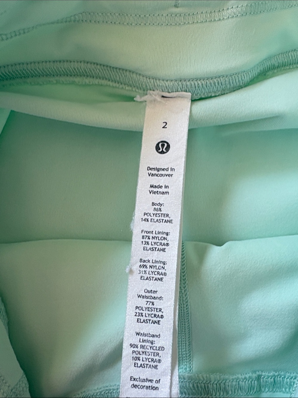 lululemon athletica Mint Green Athletic Pleated Skirt size 2 - Picture 2 of 10